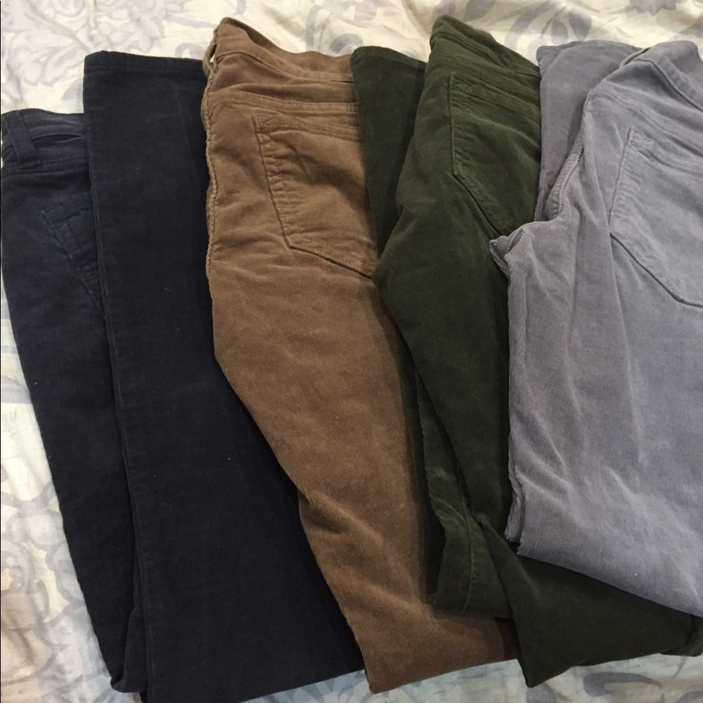 4 pairs of corduroys